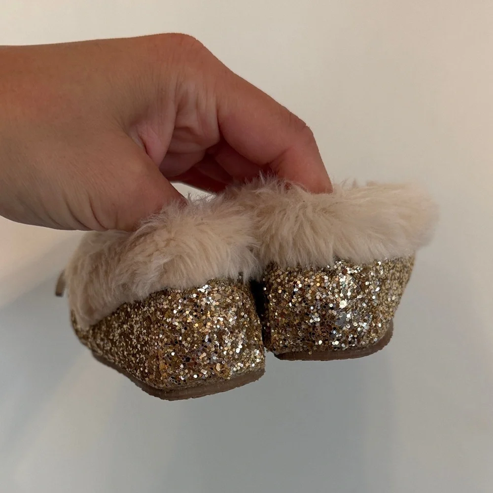 Crewcuts Gold Glitter Kids Moccasins